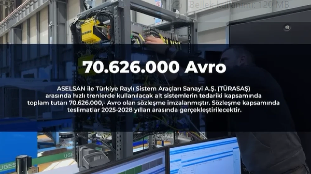 ASELSAN ve TÜRASAŞ’tan 70 milyon Euro'luk hızlı tren iş birliği